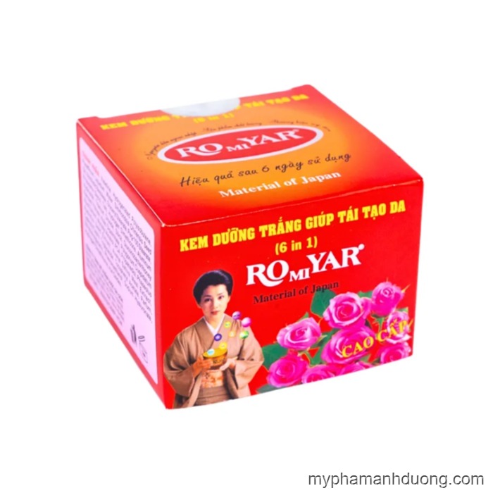 kem dưỡng trắng romiyar