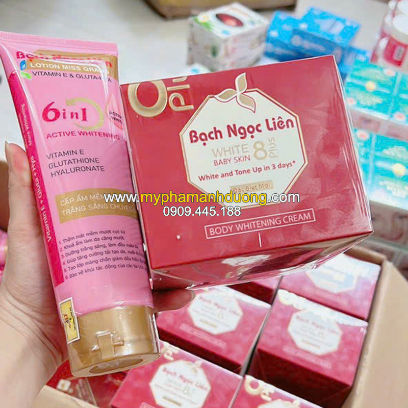 Kem Body Combo Đỏ Bạch Ngọc Liên