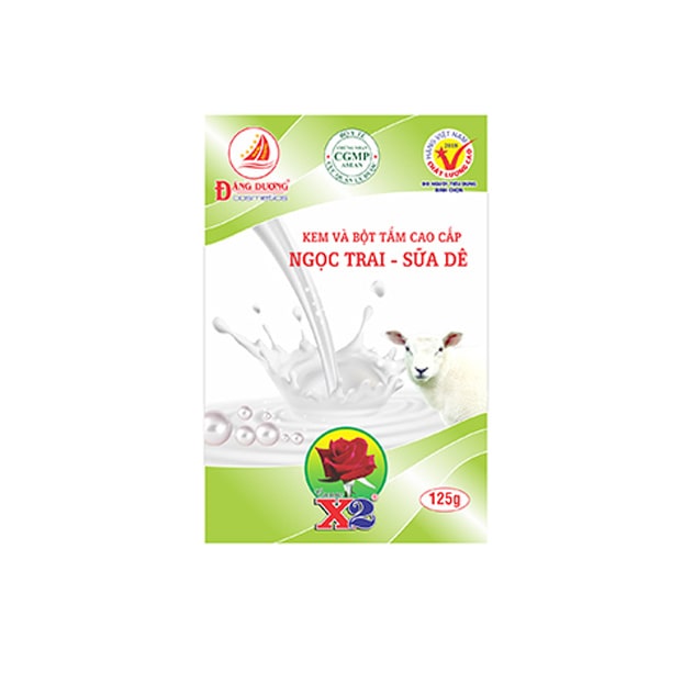 Bột tắm trắng Ngọc Trai và sữa Dê - Cream X2