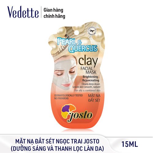 Mặt nạ đất sét Josto Ngọc Trai (Pearl & Quercus) 15ml