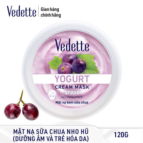 Mặt nạ sữa chua Nho Vedette 120ml