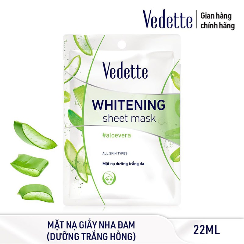 Mặt nạ giấy dưỡng trắng da Nha Đam Vedette 22ml